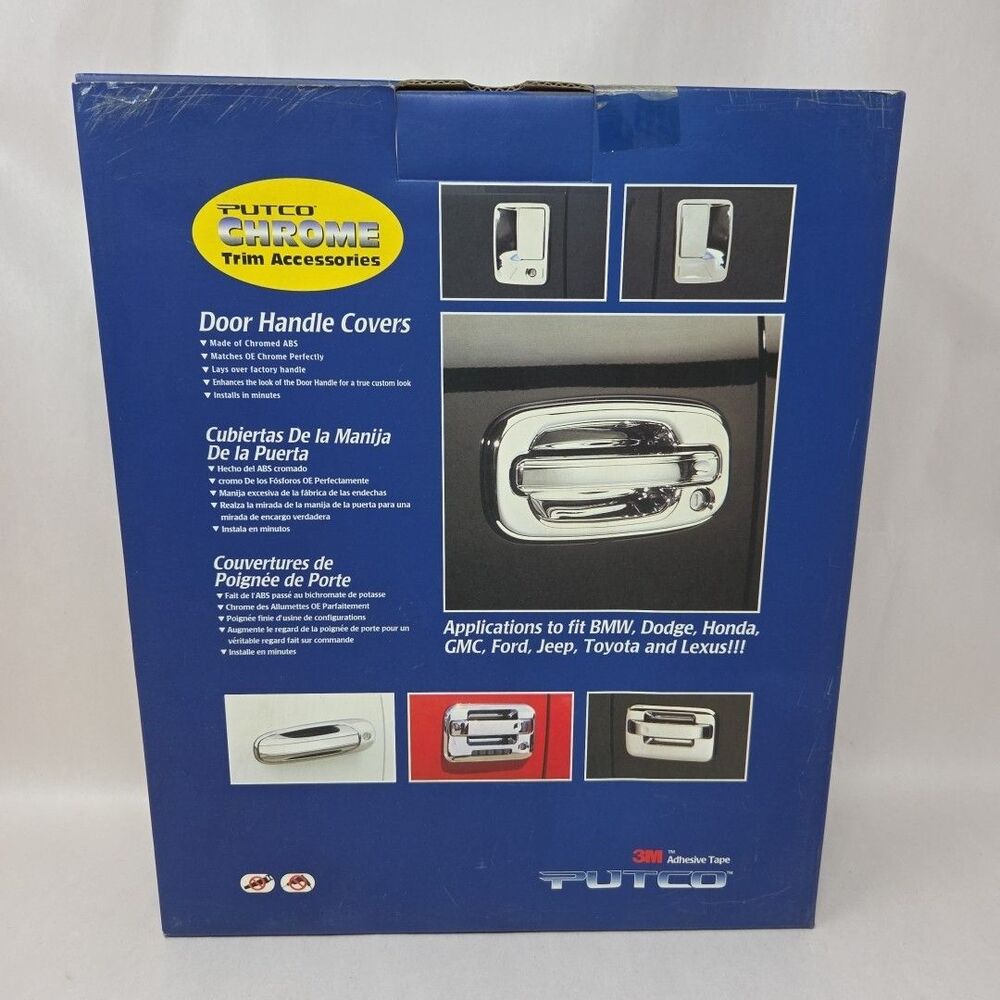 Putco 401012 Chrome Trim Door Handle Cover Kit For F-150, 2004-2007, 4 Handles